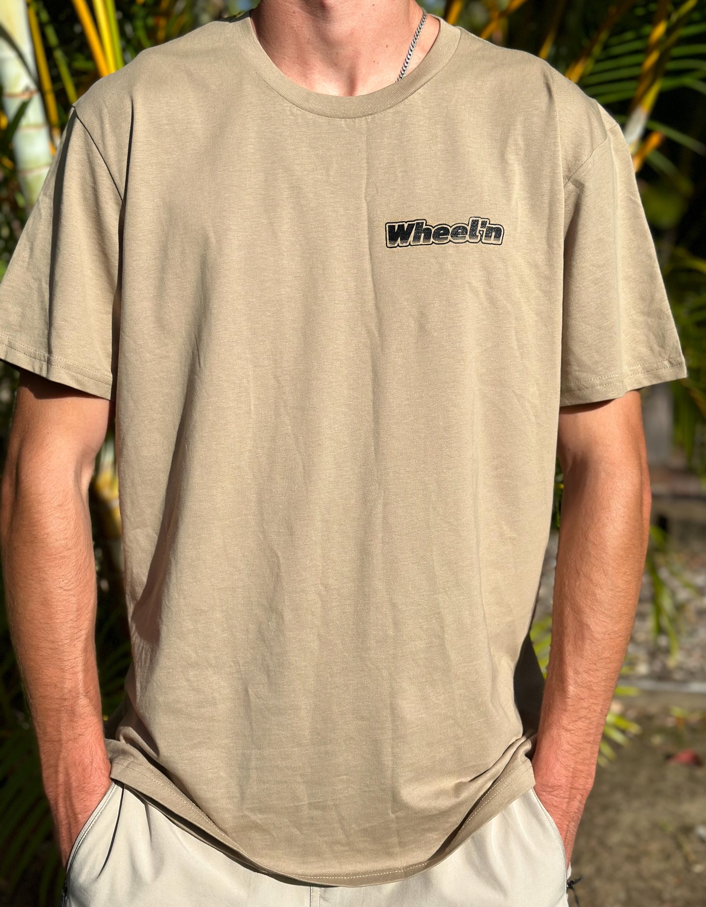 Wheel’n Black OG Logo Tan Tee